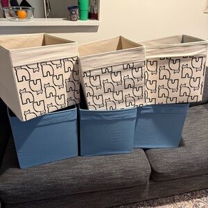 6 Ikea Dröna fabric bins